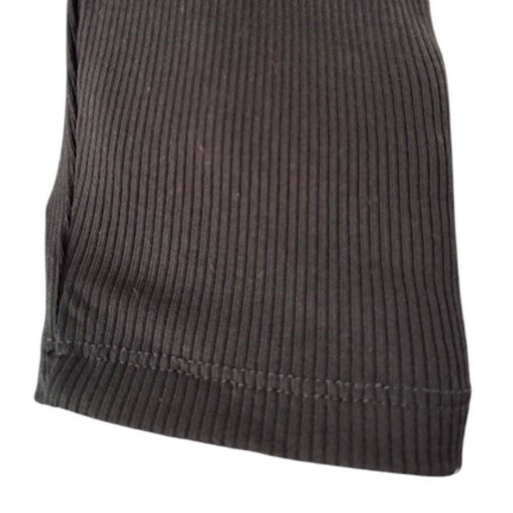 Zara Black Ribbed Quarter Zipper Front Turtleneck Long Sleeve Bodysuit Lrg NWOT - Picture 6 of 16